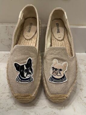 Soludos Teddy and Gigi French Bulldog Canvas Espadrilles 8